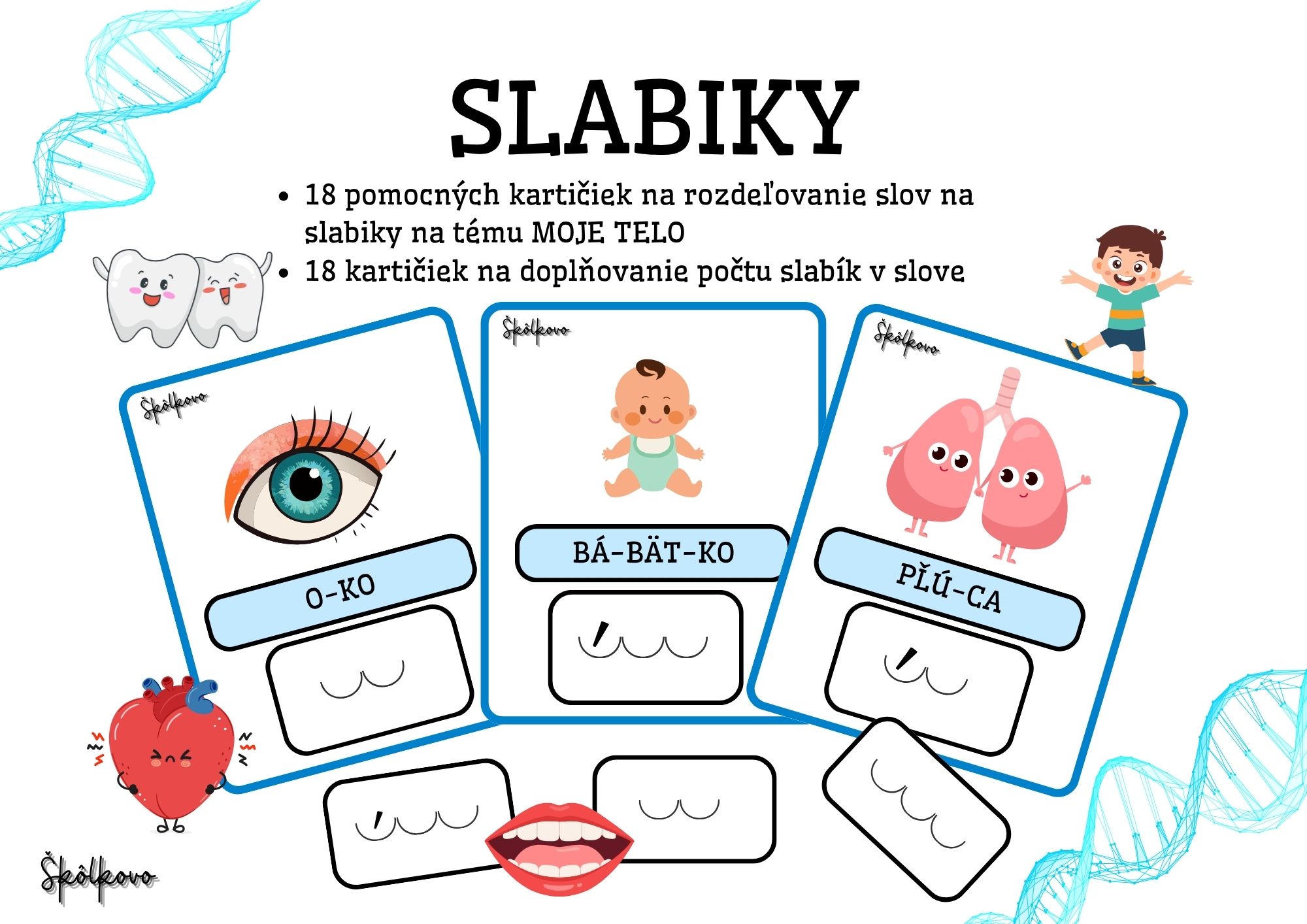 Slabikovanie - moje telo