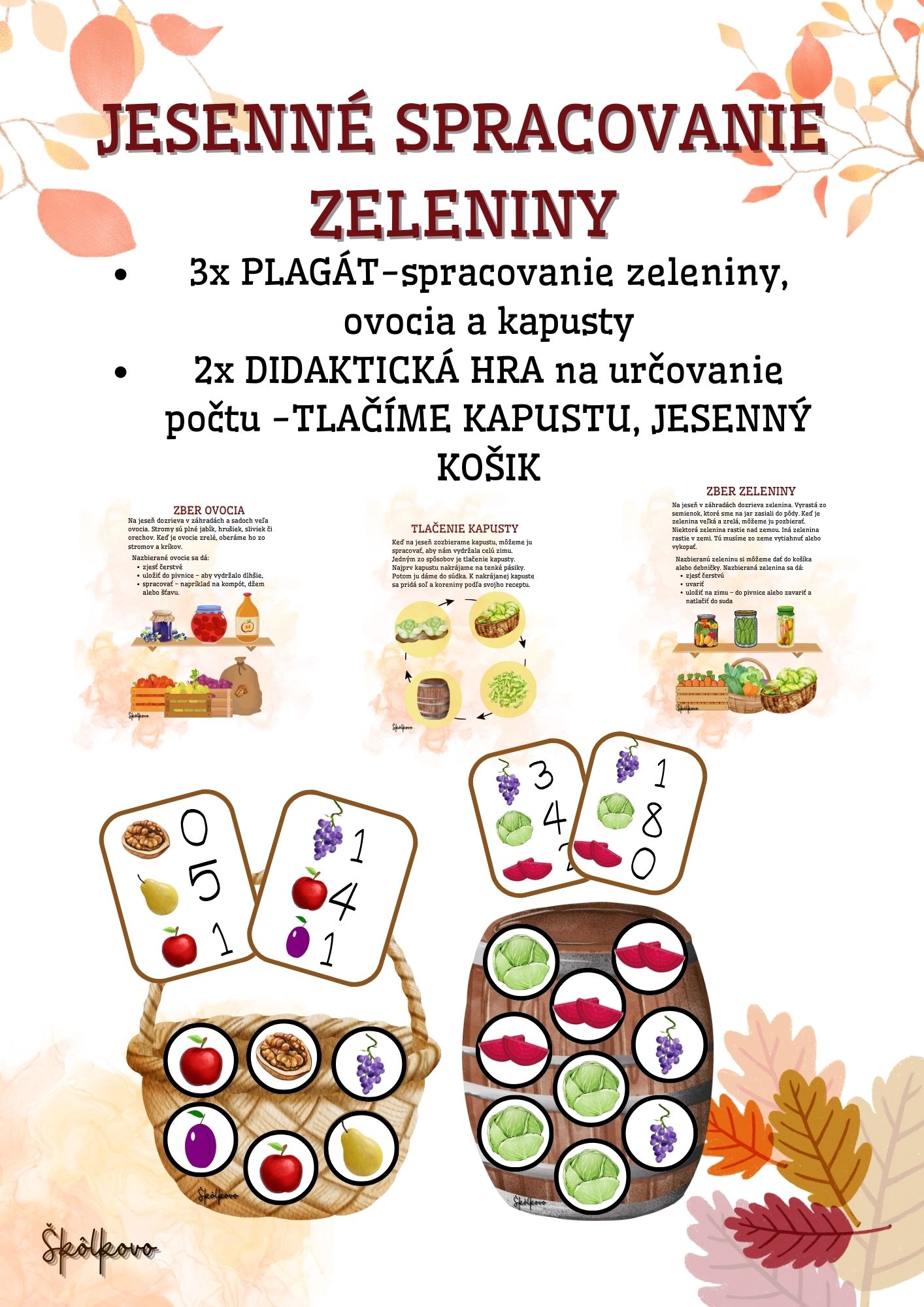 Jesenné spracovanie zeleniny